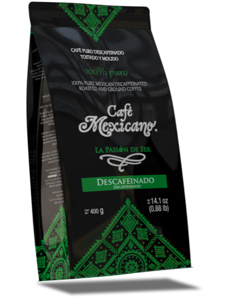 Presentación de Café Mexicano Descafeinado